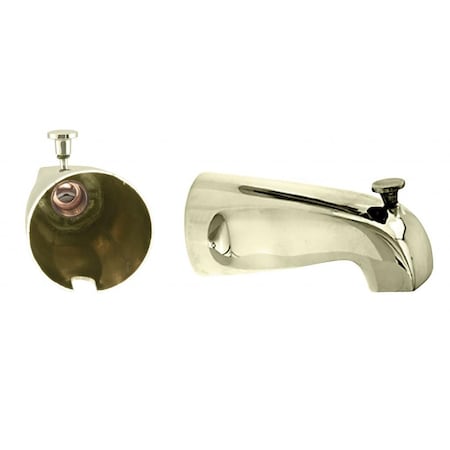 Westbrass Nose Diverter 5-1/2" Tub Spout in Polished Brass D311-01